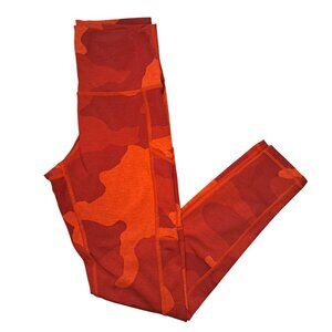 Offline by Aerie Orange Red Camo Camouflage Leggings Size Small
